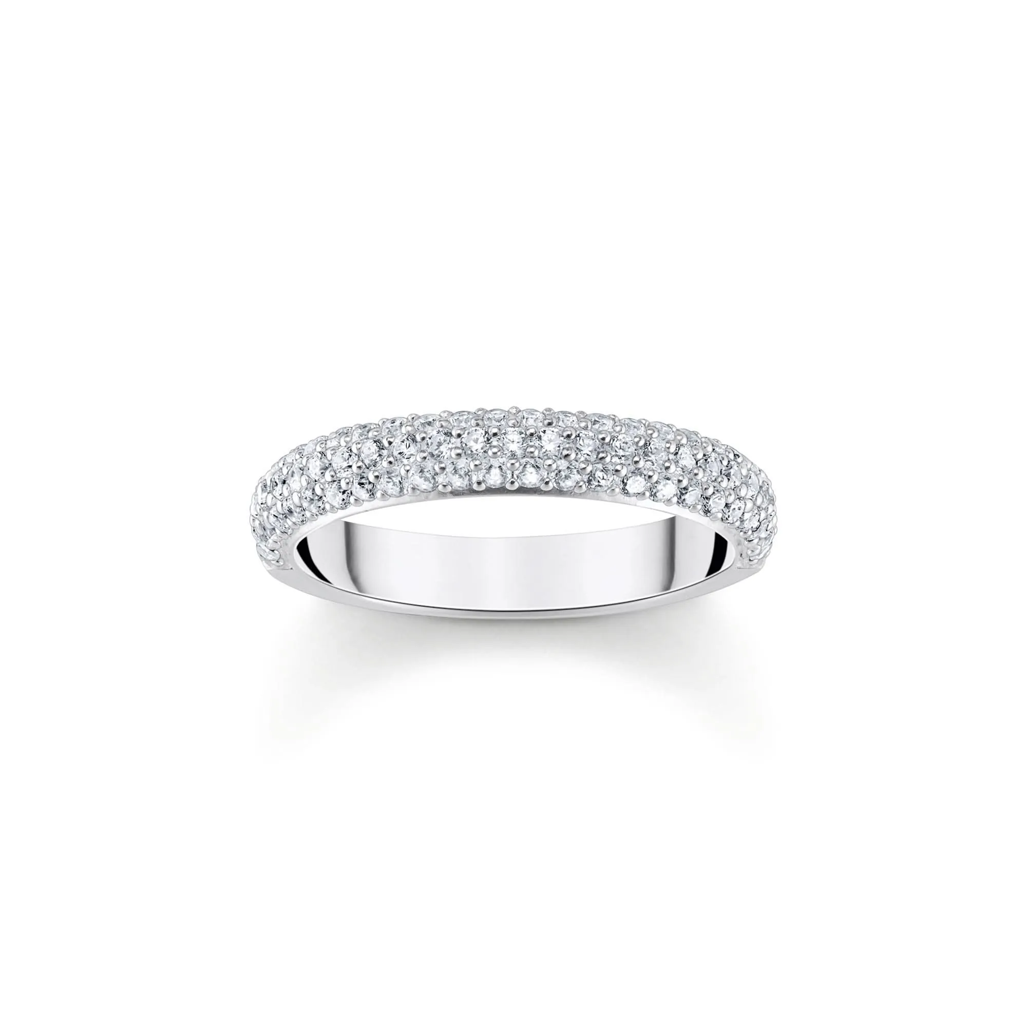 Essentials Sterling Silver Sparkling White Zirconia Ring TR2462-051-14 Thomas Sabo Rings