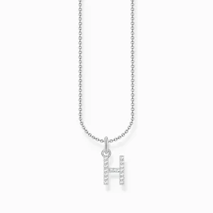 Essentials Sterling Silver With Zirconia letter H Necklace KE2247-051-14-L45V Thomas Sabo Necklaces