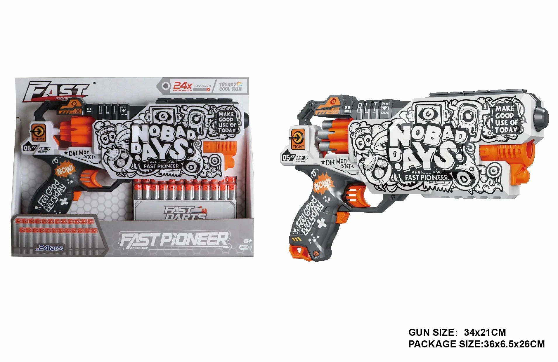 Fast Pioneer Electric Soft Bullet Toy Gun-Attached 30pcs Bullets