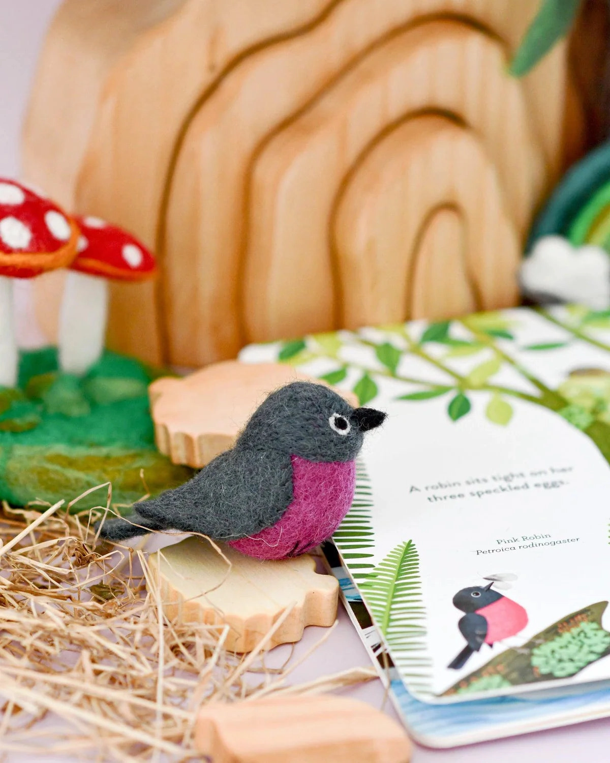 Felt Australian Robins, Set of 3