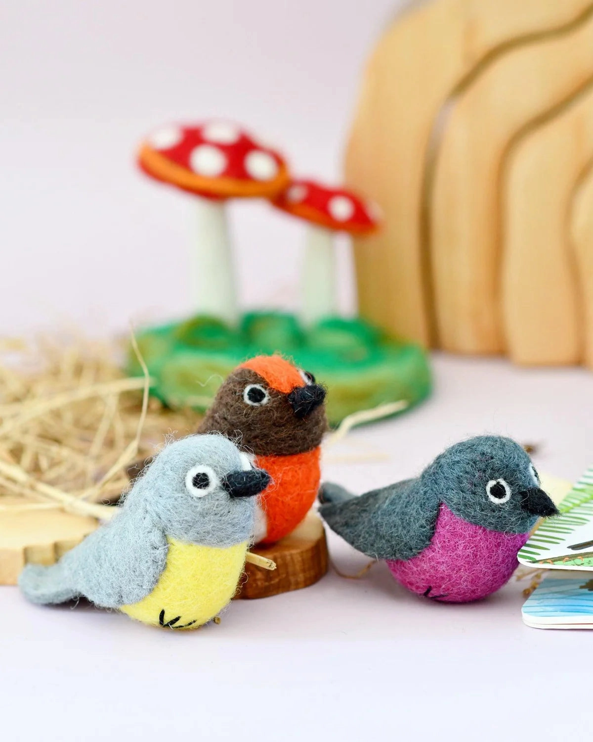 Felt Australian Robins, Set of 3