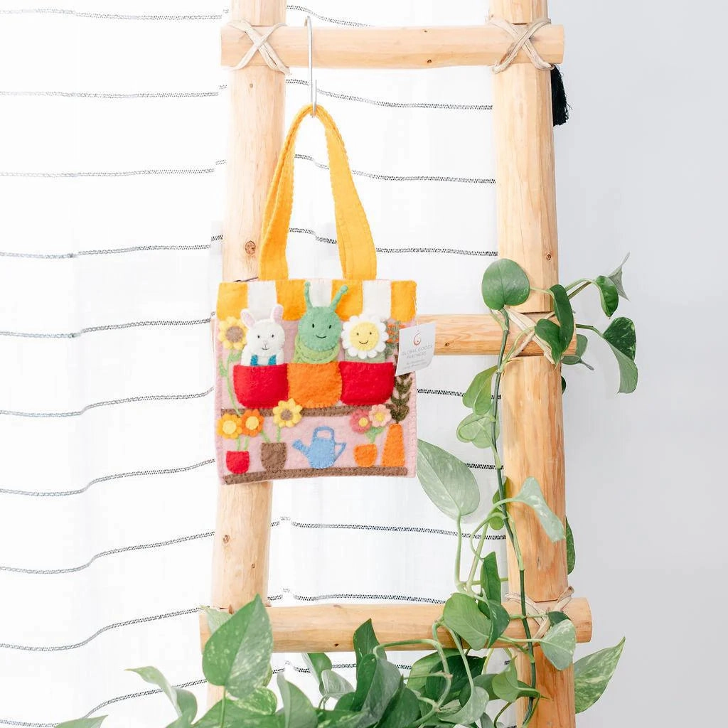 Felt Flower Shop Puppet Bag