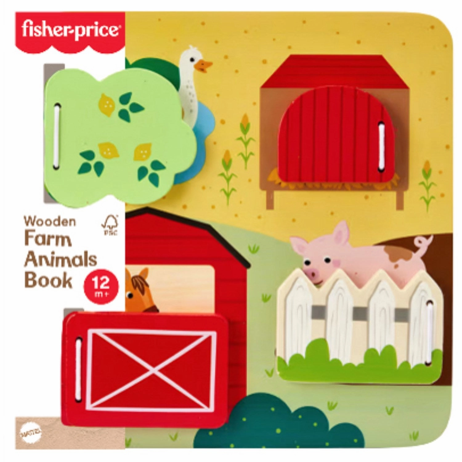 Fisher-Price Wood Farm Animals Busy Board