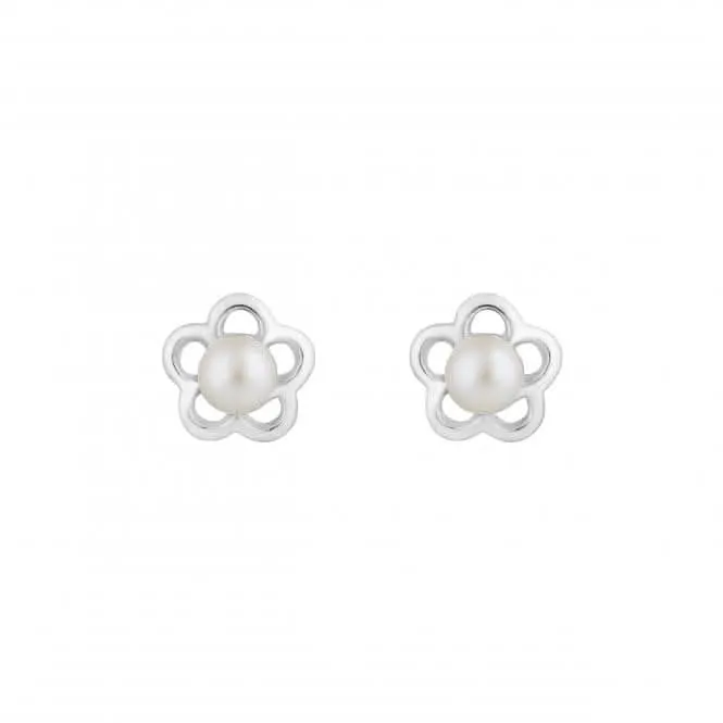 Flower Freshwater Pearl Stud Earrings 36826FP Dew Jewellery