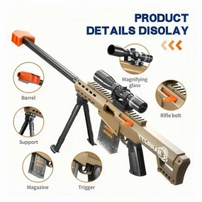 Foam Blaster 76cm Toy Gun Rifle with Soft Bullets