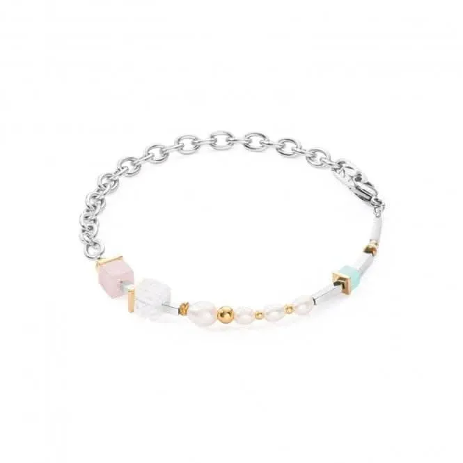 Freshwater Pearl Multicolour Pastell Romantic Bracelet 1125/30-1558 Coeur De Lion Jewellery
