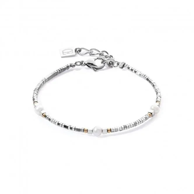 Freshwater Pearl White Silver Bracelet 1127/30-1417 Coeur De Lion Jewellery