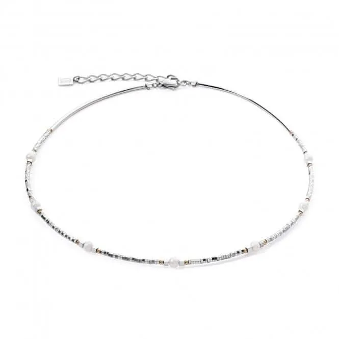 Freshwater Pearl White Silver Necklace 1127/10-1417 Coeur De Lion Jewellery