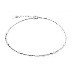Freshwater Pearl White Silver Necklace 1127/10-1417 Coeur De Lion Jewellery