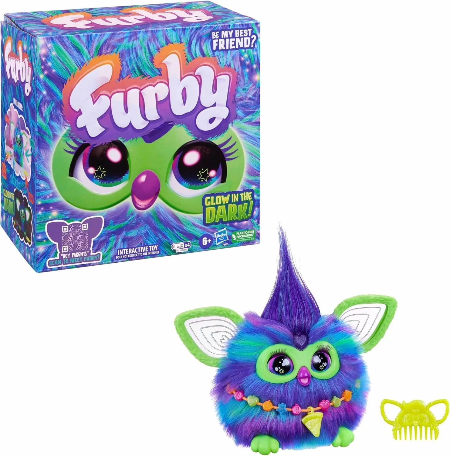 FURBY Glow in The Dark Interactive Plush Toy