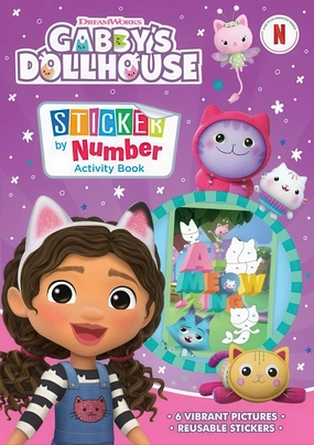 Gabby's Dollhouse Sticker by Number Activity Book