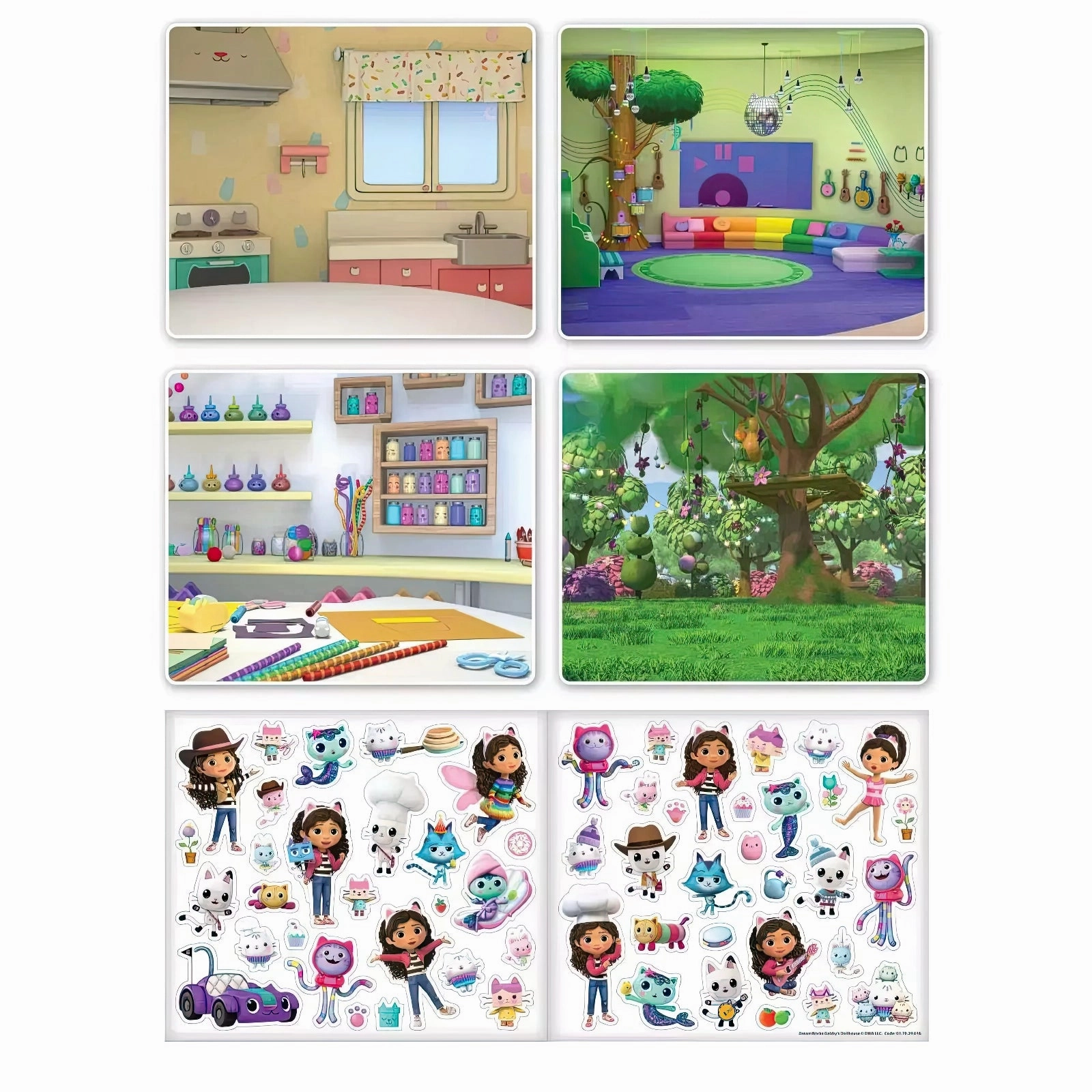 Gabby's Dollhouse Sticker Scene Activity Set