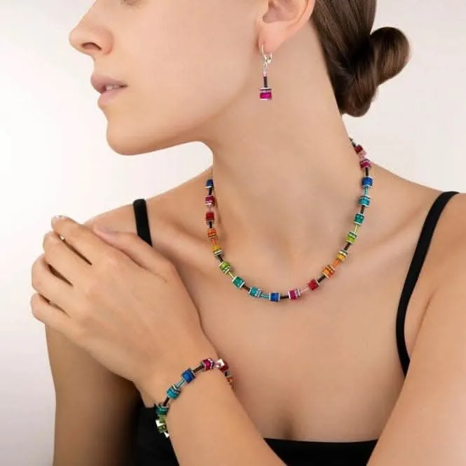 GeoCUBE® Classic Polaris & Rhinestone Multicolour Necklace 4409/10-1500 Coeur De Lion Jewellery