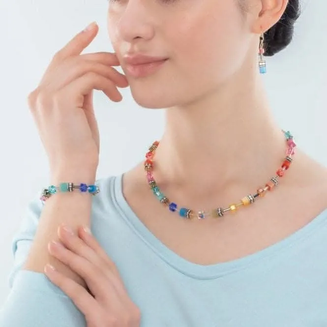 GeoCUBE® Iconic Classic Multicolour Gold Necklace 2838/10-1521 Coeur De Lion Jewellery