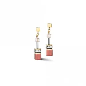 GeoCUBE® Iconic Precious Red-Beige Earrings 4905/21-0310 Coeur De Lion Jewellery