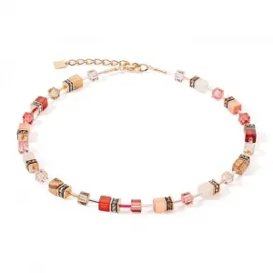 GeoCUBE® Iconic Precious Red-Beige Necklace 4905/10-0310 Coeur De Lion Jewellery