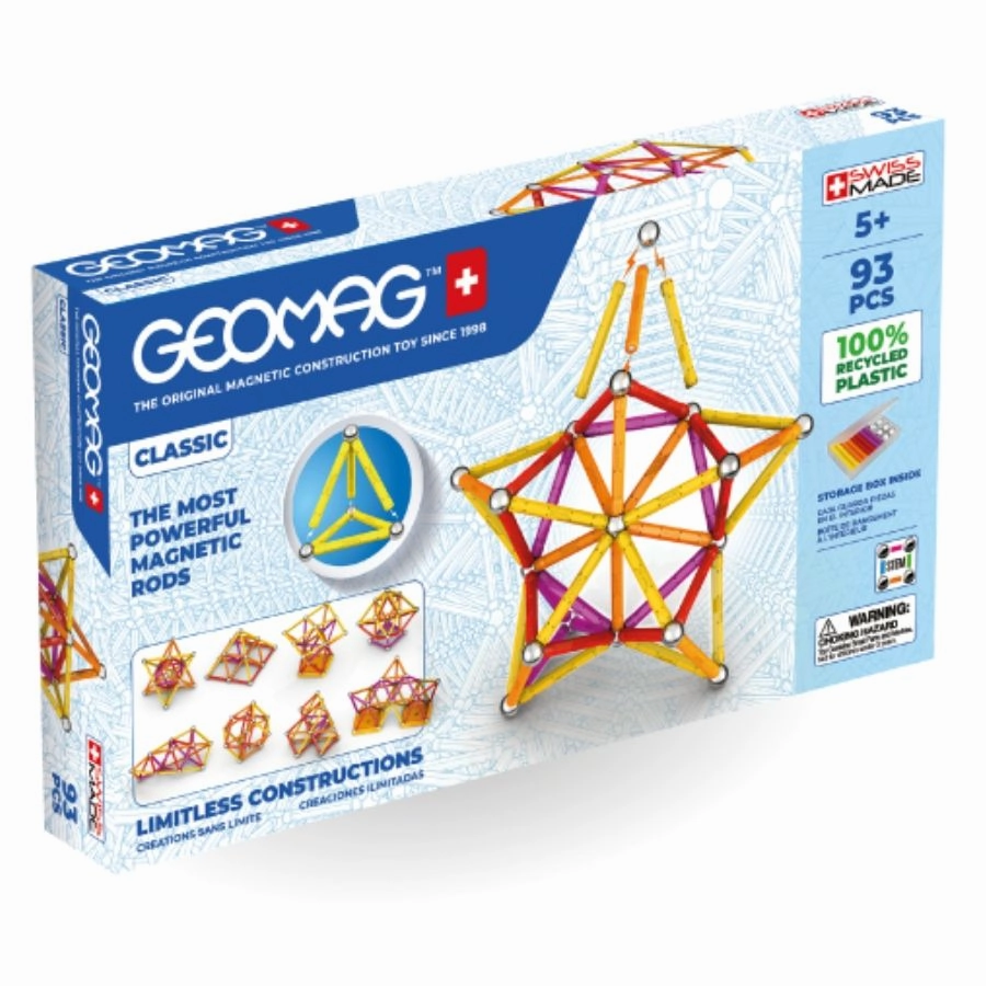 Geomag - Green Recycled Plastic Classic Colours 93 Pieces