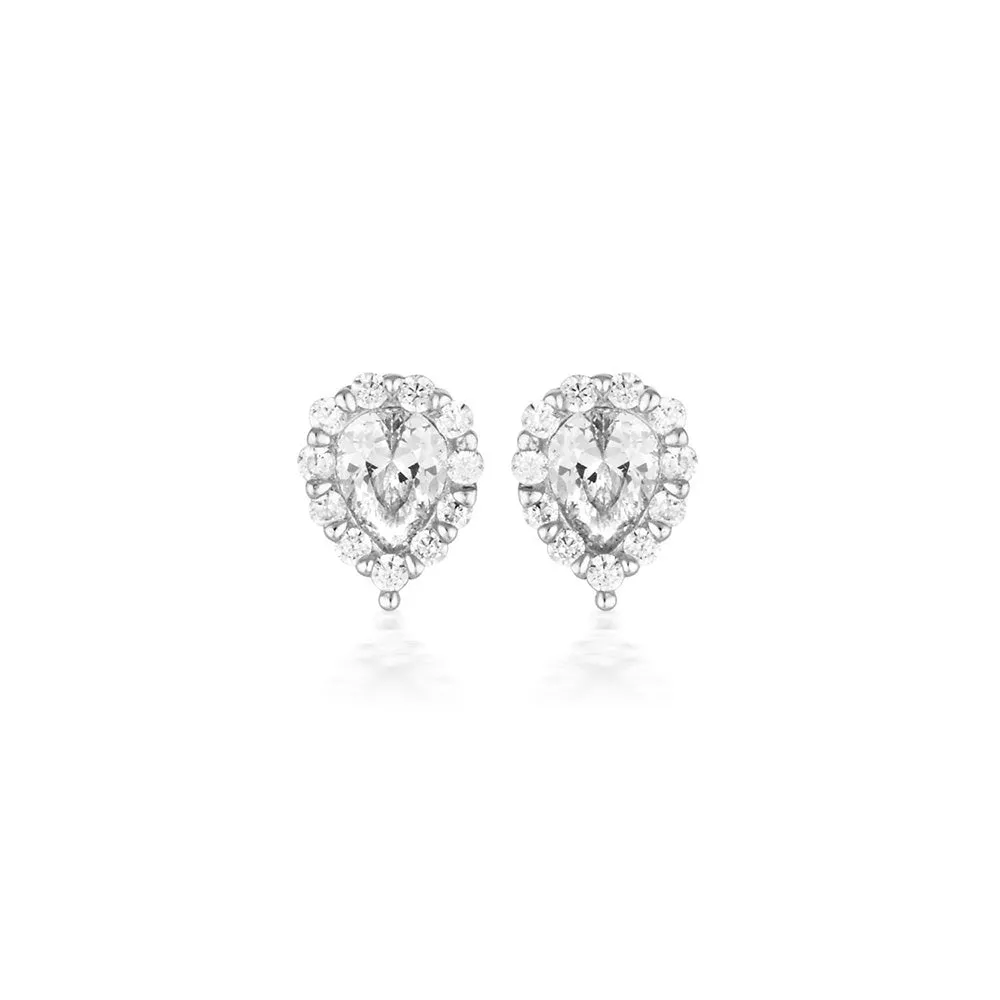 Georgini Sterling Silver Sirconia Monaco Stud Earrings Sterling Silver	Jewelry
