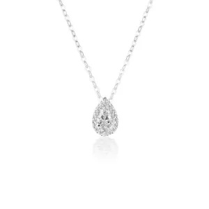 Georgini Sterling Silver Zirconia Monaco Pendant On Chain Sterling Silver	Jewelry