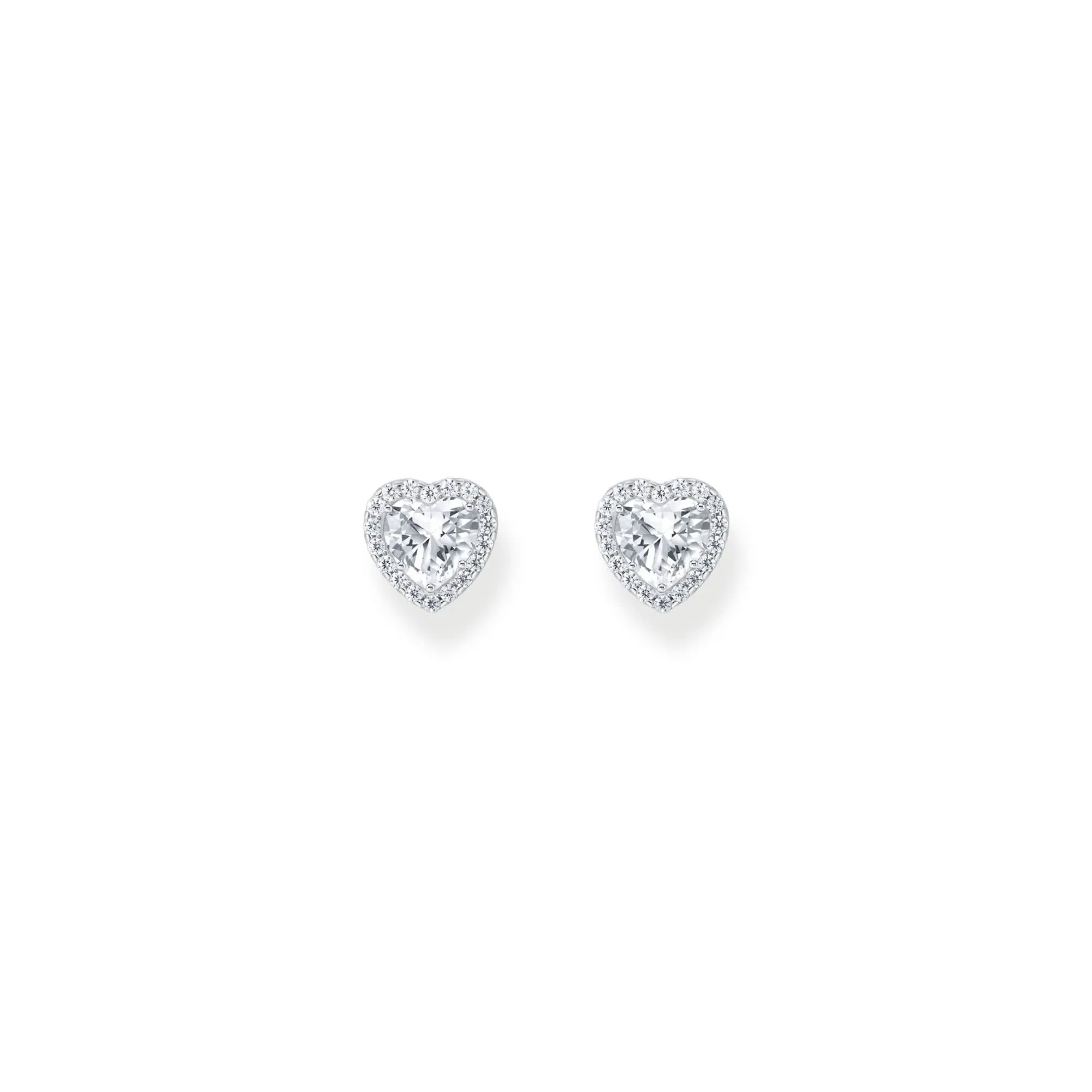 Glam & Soul Sterling Silver Love & Hearts White Heart Earrings H2305-051-14 Thomas Sabo Earrings