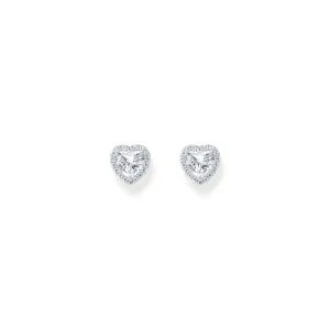 Glam & Soul Sterling Silver Love & Hearts White Heart Earrings H2305-051-14 Thomas Sabo Earrings