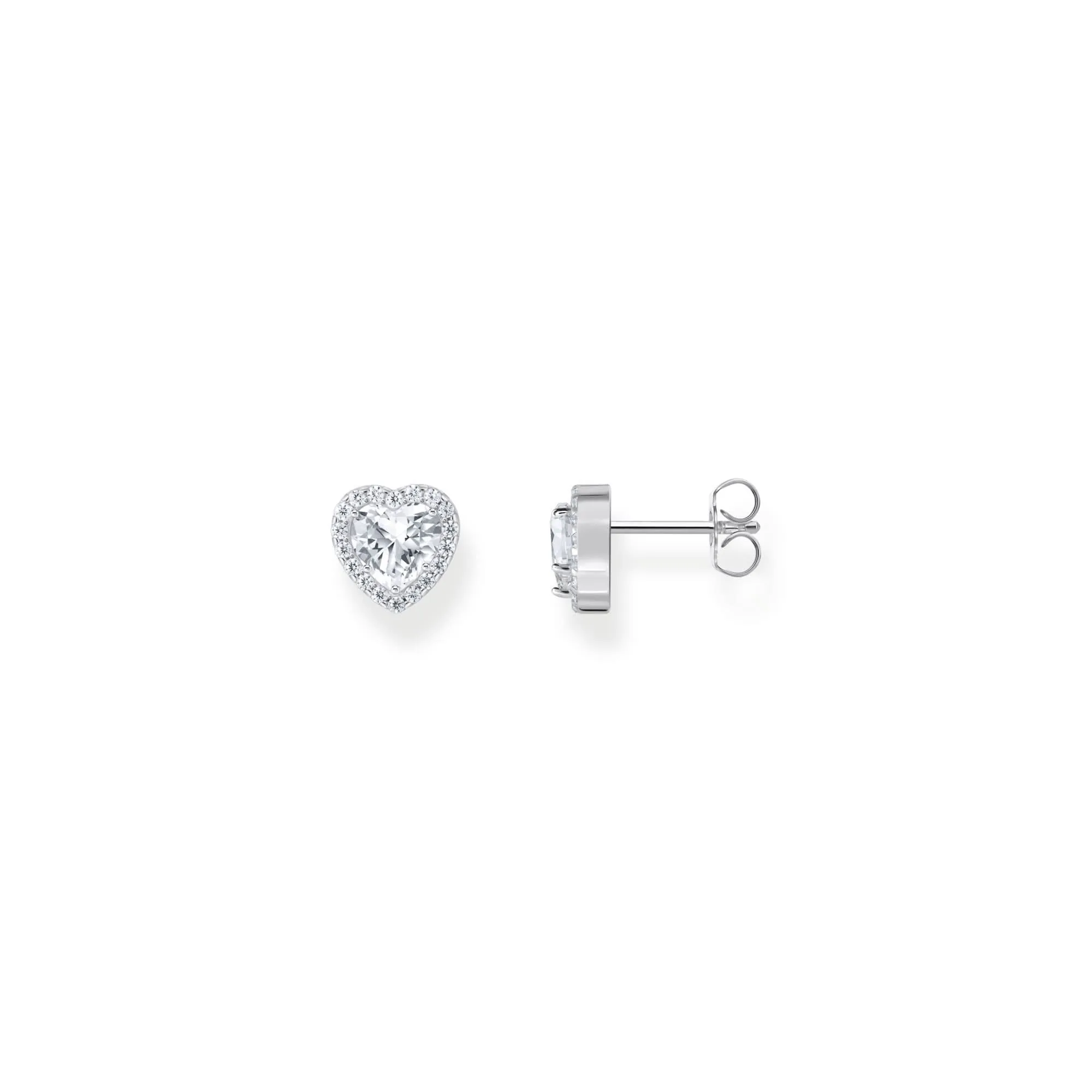 Glam & Soul Sterling Silver Love & Hearts White Heart Earrings H2305-051-14 Thomas Sabo Earrings
