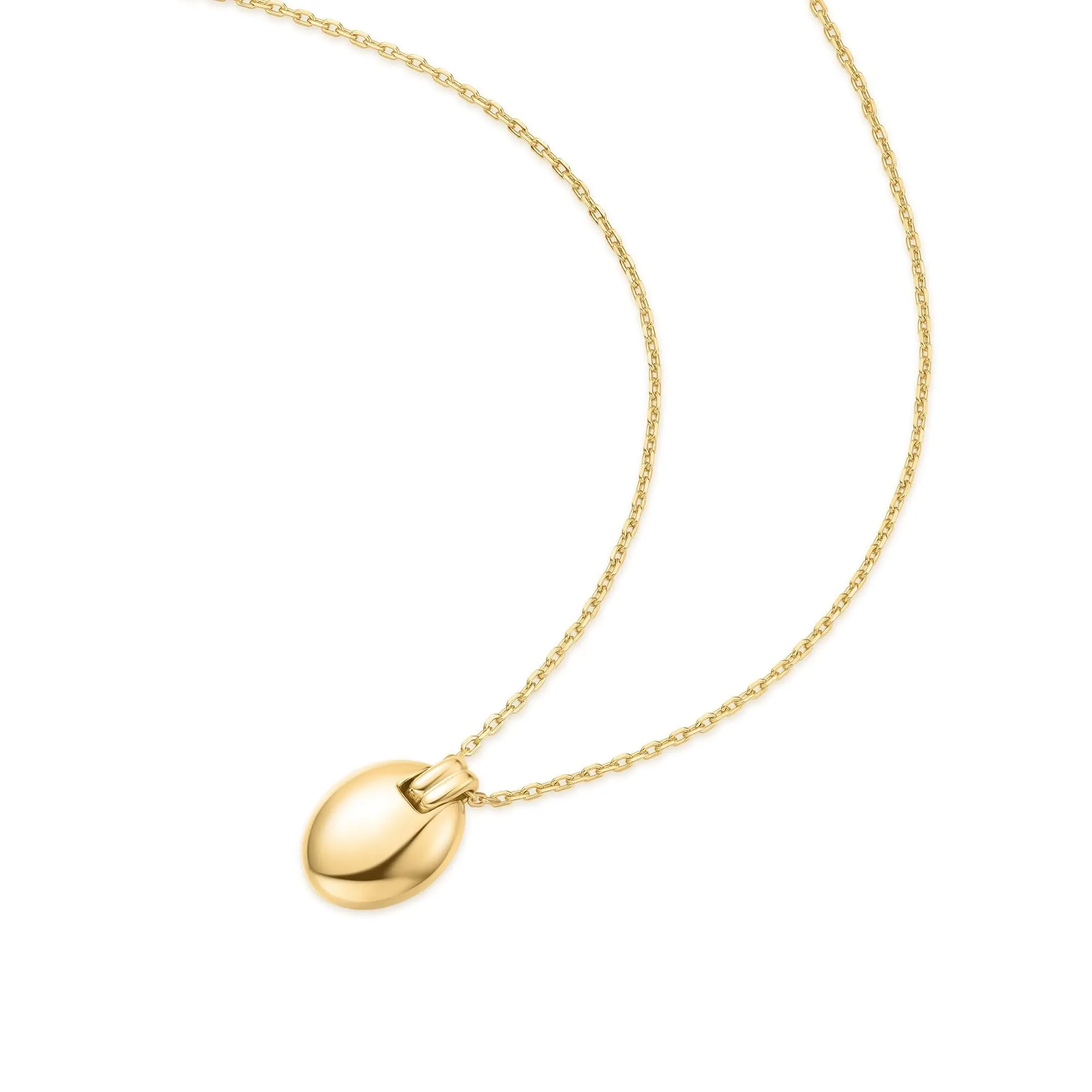 Gold Oval Charm Necklace N062-03G Ania Haie Jewellery