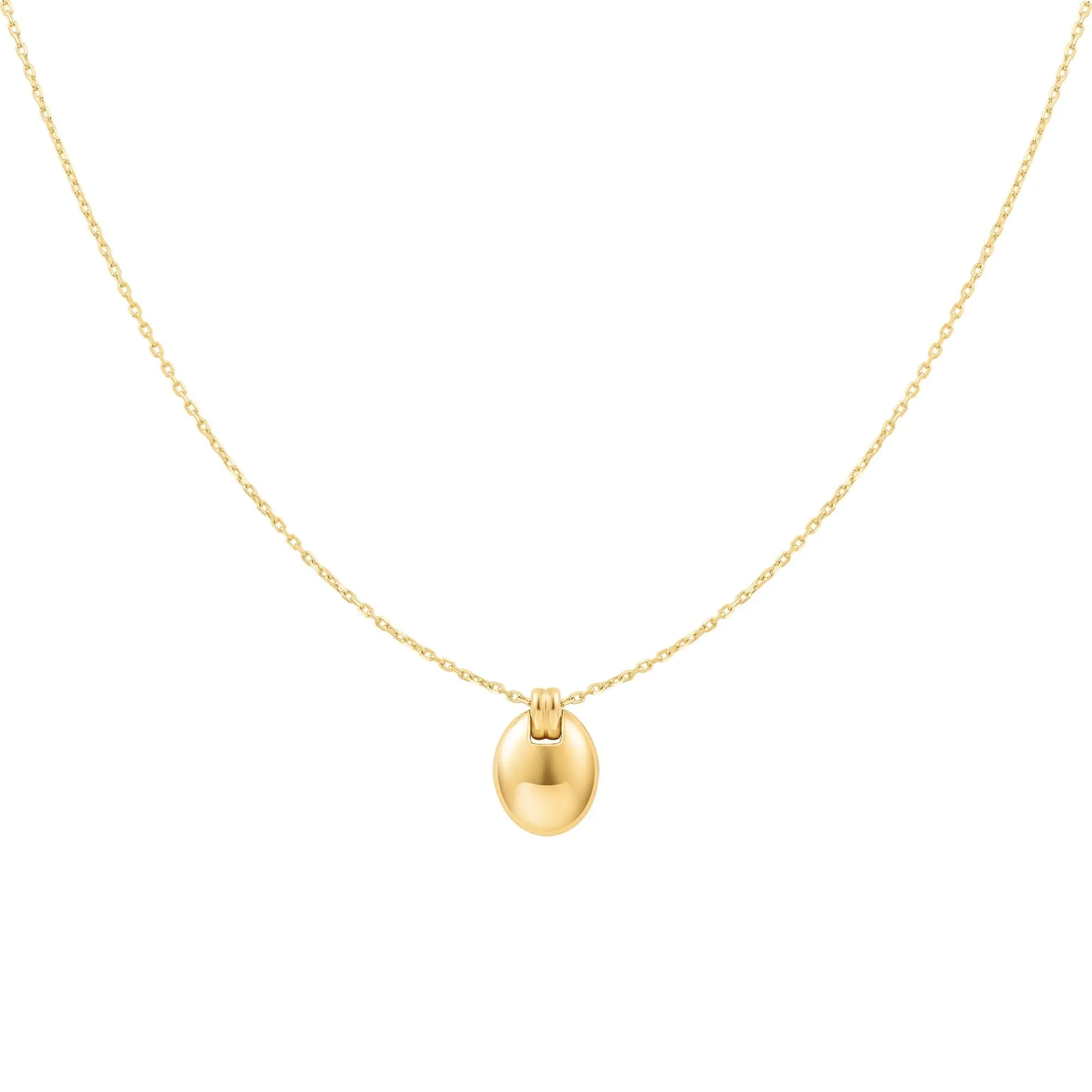 Gold Oval Charm Necklace N062-03G Ania Haie Jewellery