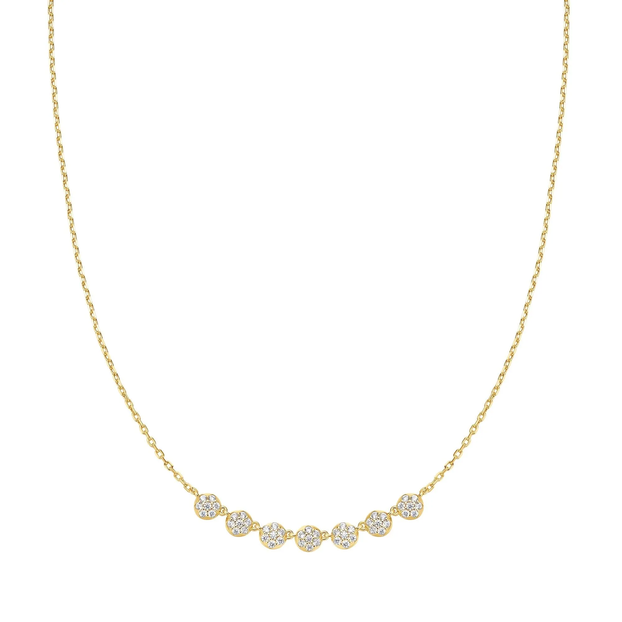 Gold Pavé Multi Beaded Chain Necklace N065-07G Ania Haie Jewellery