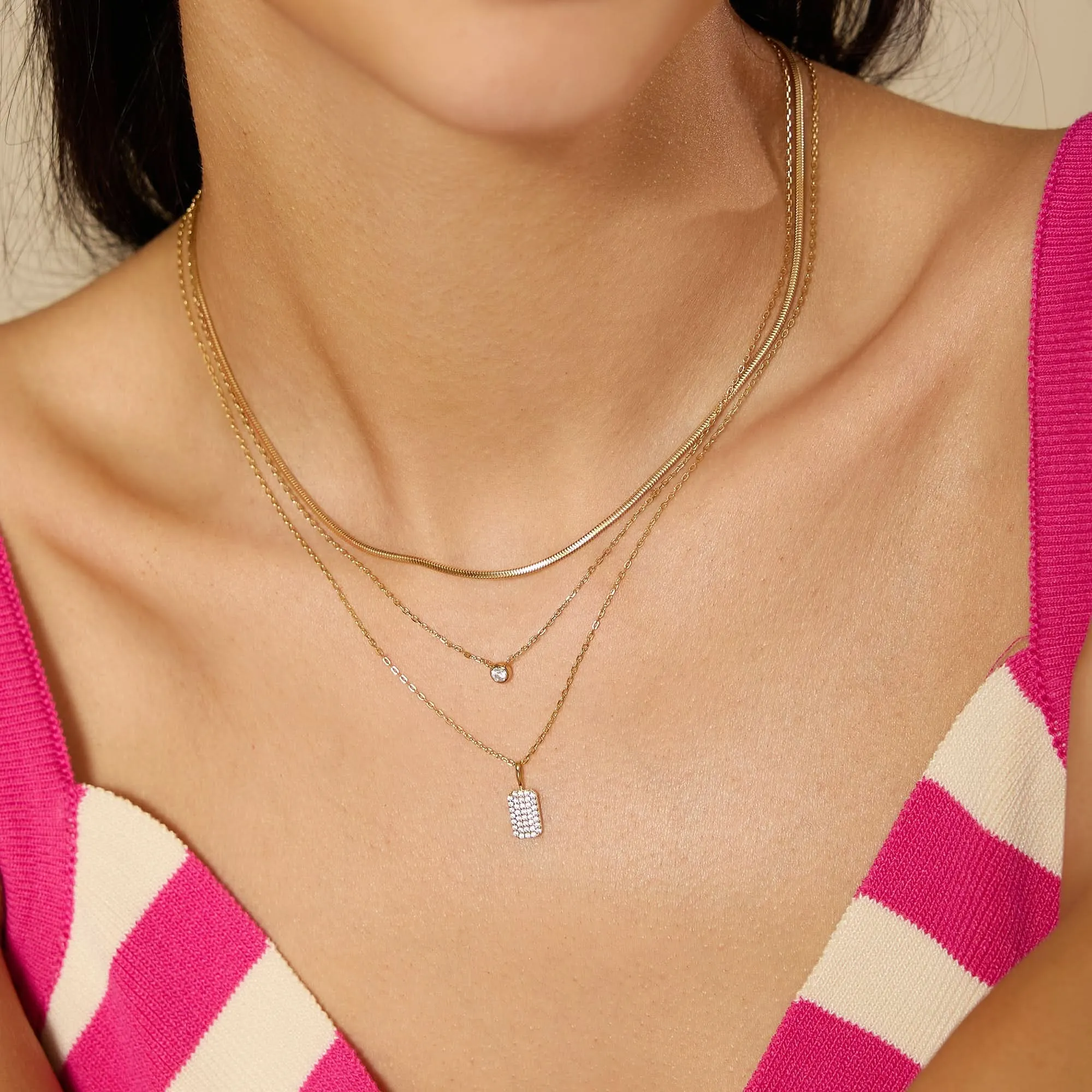 Gold Pavé Pendant Necklace N064-01G Ania Haie Jewellery