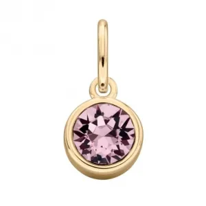 Gold Plated Lght Ameth Swarovski Crystal Pendant Beginnings Jewellery