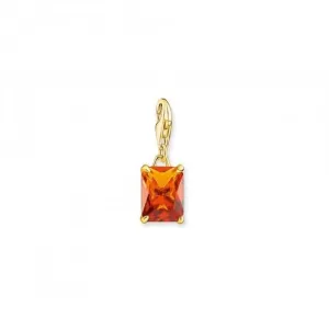 Gold Plated Orange Stone Charm 1868-472-4 Thomas Sabo Collectable Charms