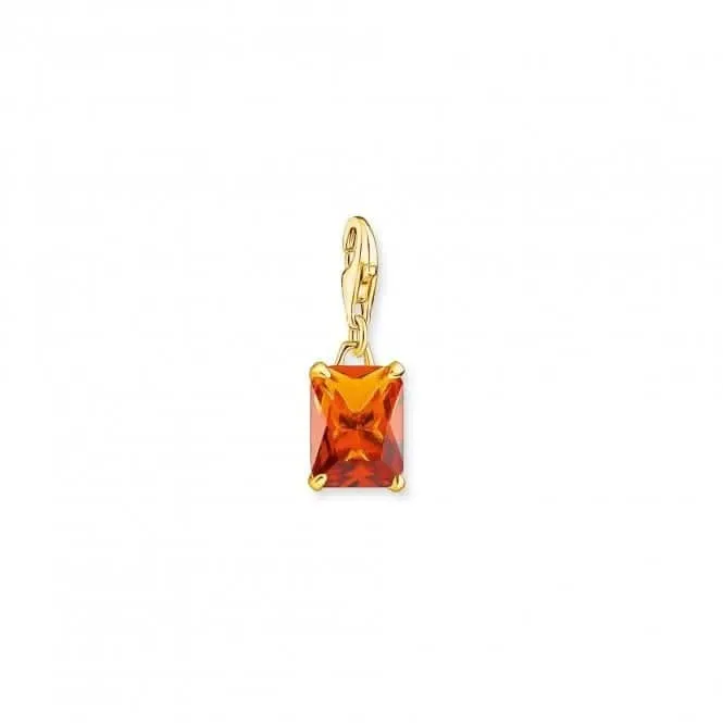Gold Plated Orange Stone Charm 1868-472-4 Thomas Sabo Collectable Charms