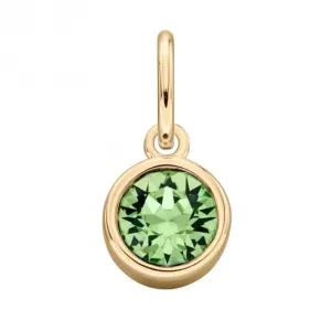 Gold Plated Peridot Swarovski Crystal Pendant Beginnings Jewellery
