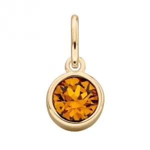 Gold Plated Topaz Swarovski Crystal Pendant Beginnings Jewellery