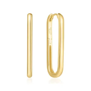 Gold Tube Oversized U Hoop Earrings E062-07G Ania Haie Jewellery