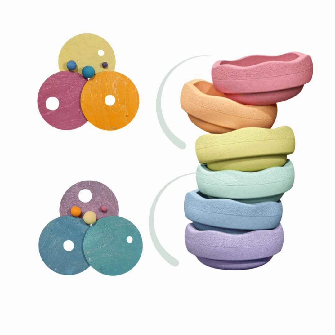 Grimm's x Stapelstein Rolling Discs - Pastel