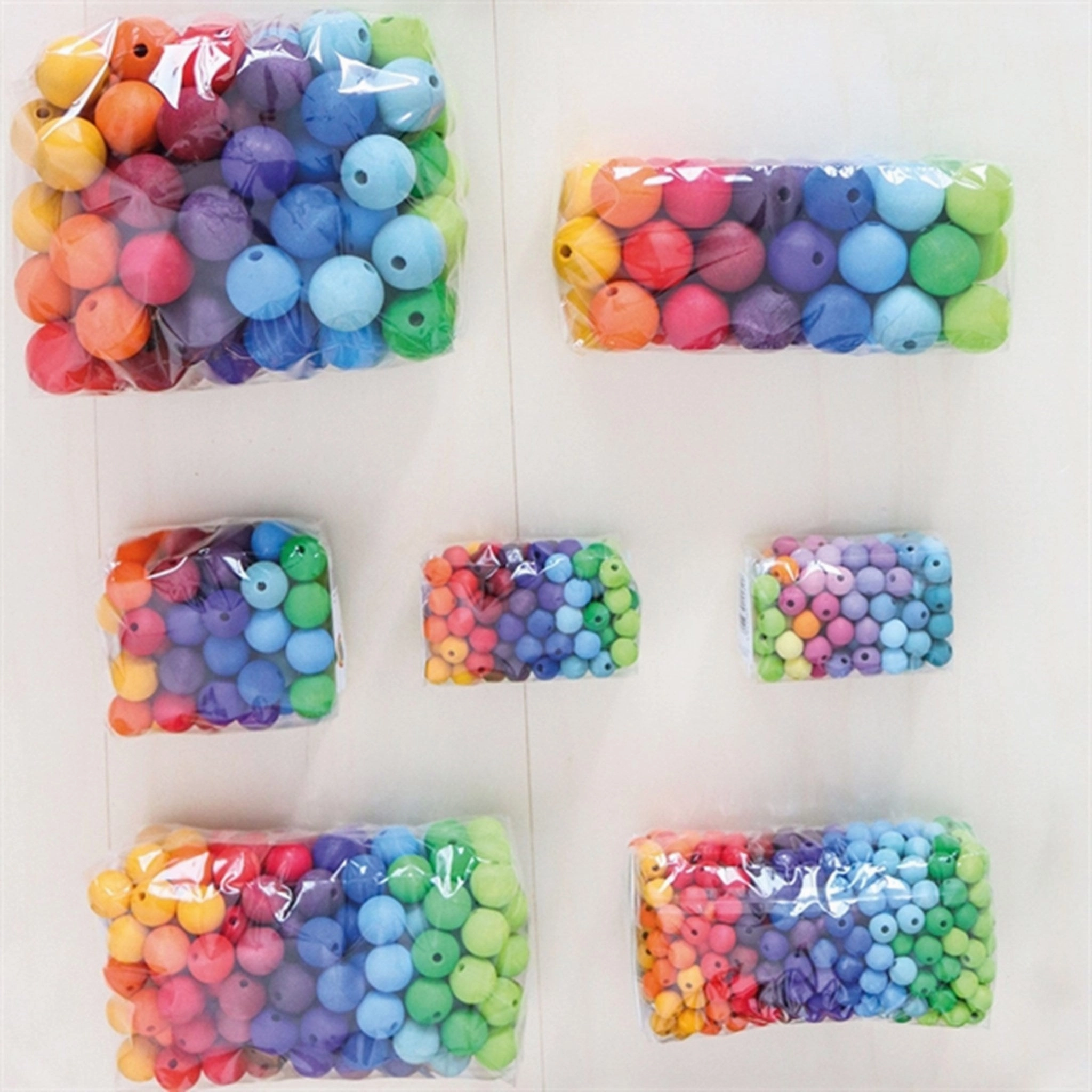 GRIMMS Wooden Beads Large 36 pcs Rainbow