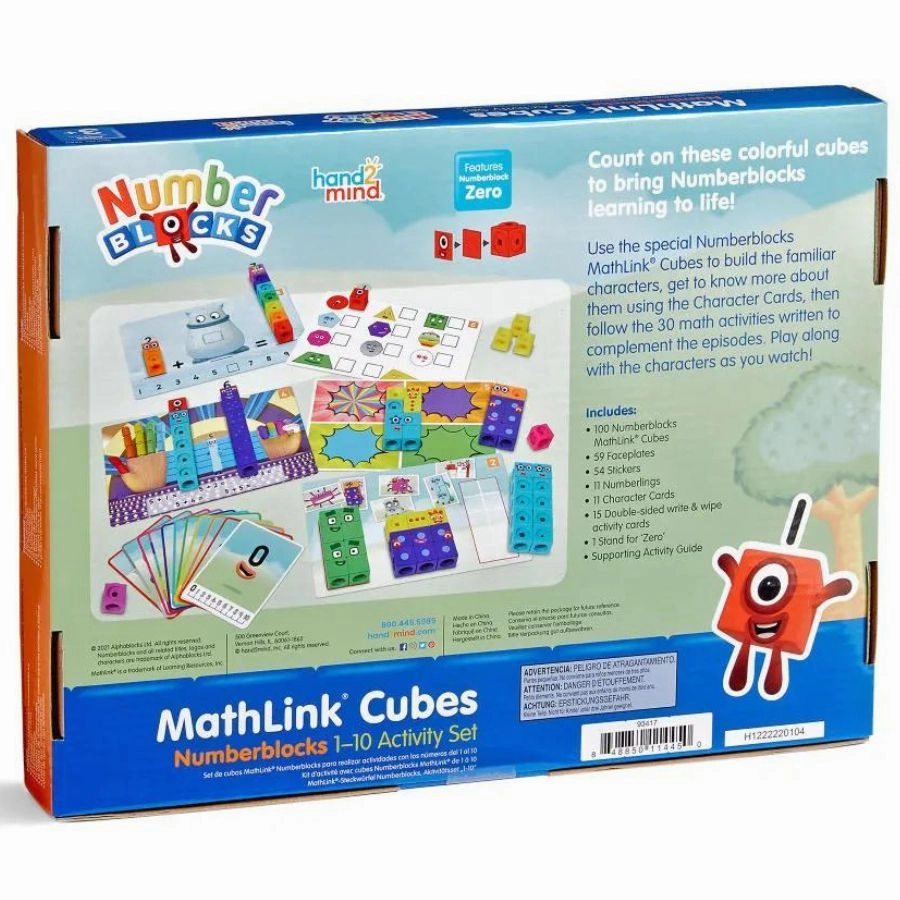 hand2mind - Numberblocks MathLink Cubes 1-10 Activity Set
