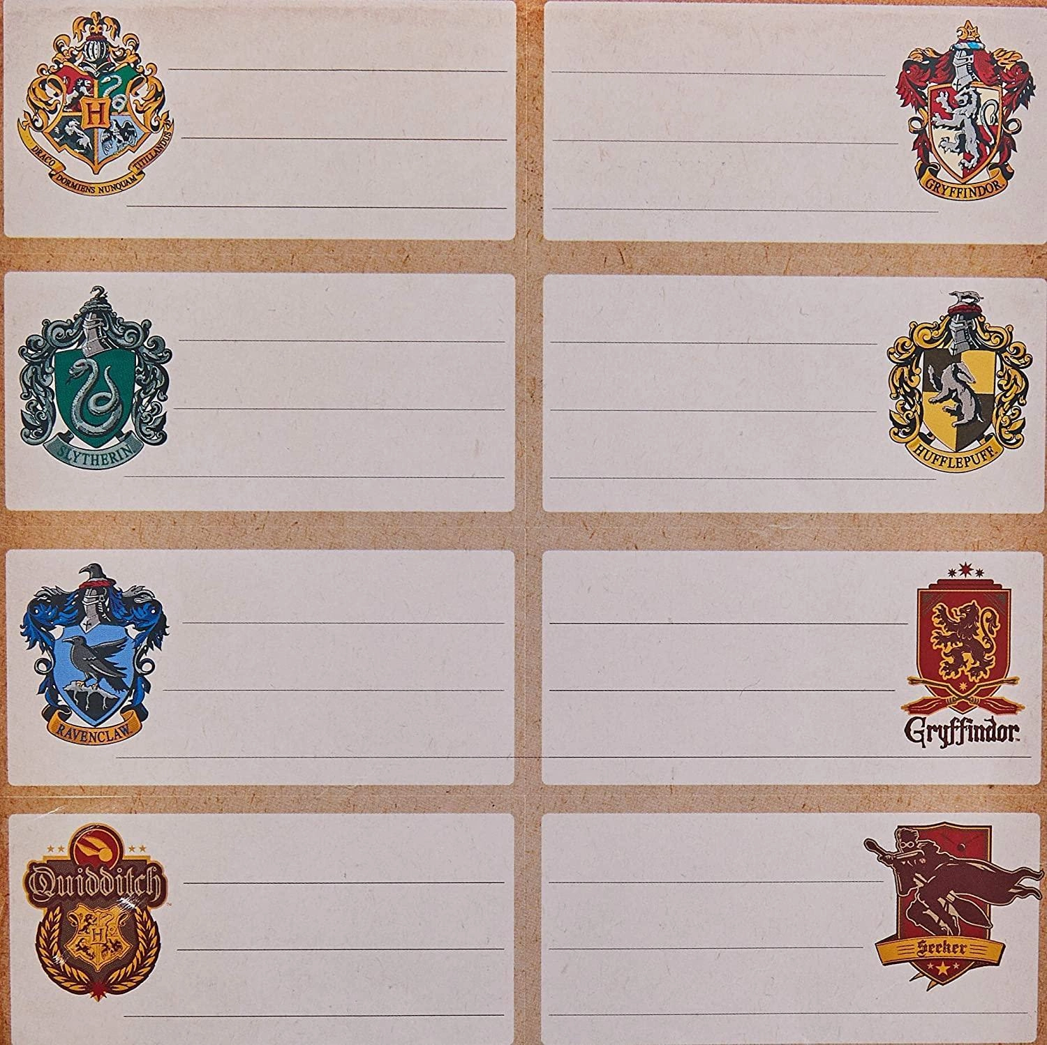 Harry Potter Self-Adhesive Labels - Shields