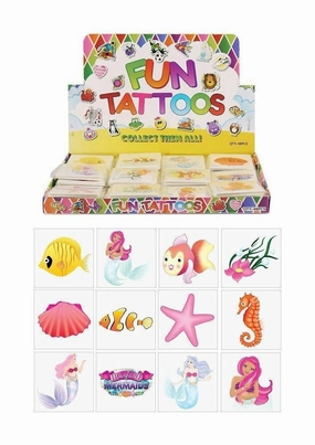 Hendrandt N51320 Mini Mermaid Temporary Tattoo Sheets - Assorted