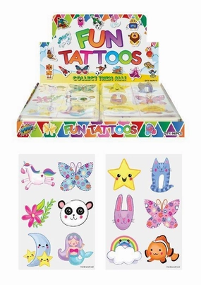Hendrandt N51430 Mini Cute Temporary Tattoo Sheets - Assorted