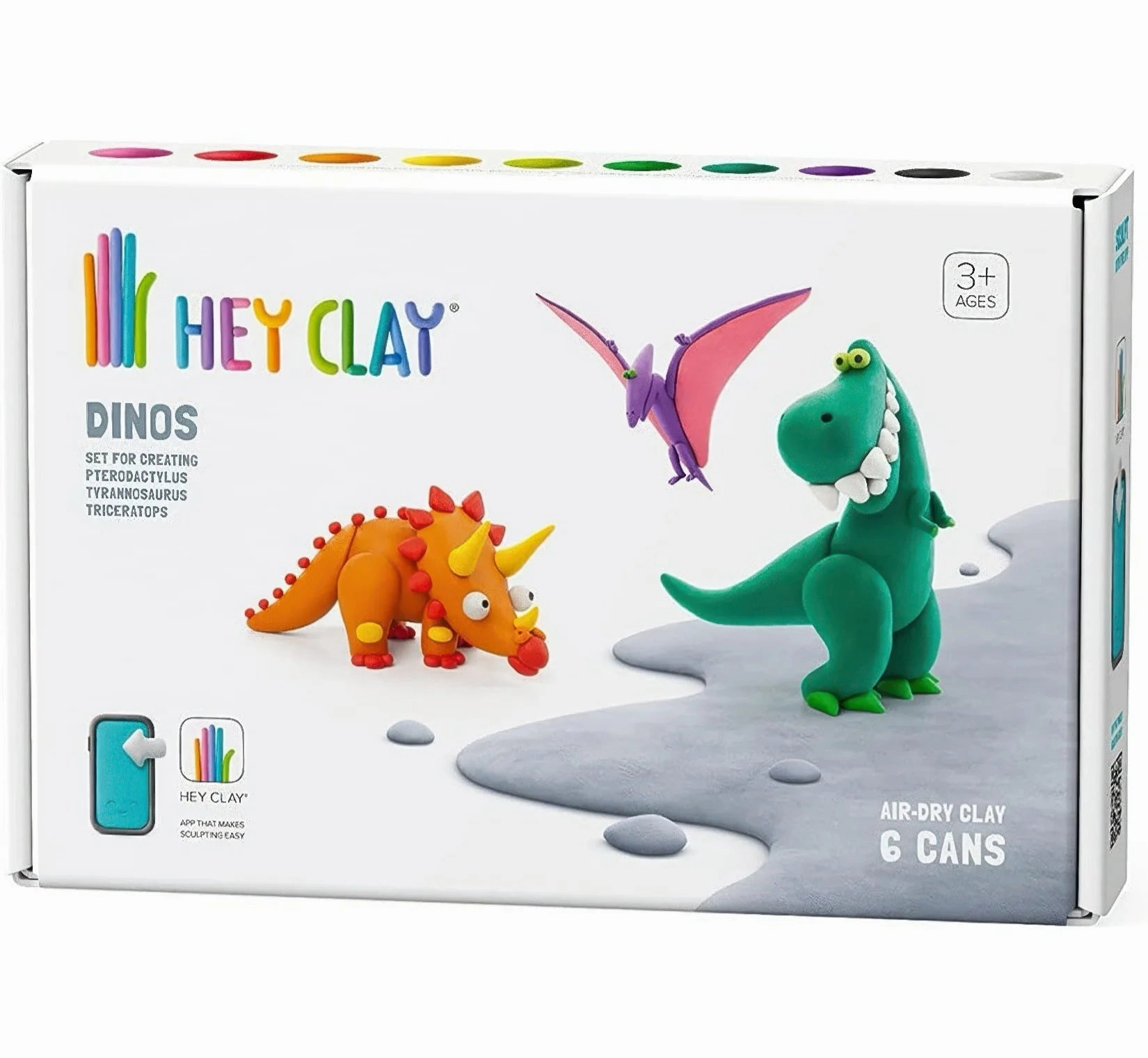Hey Clay 6 Can Set - Dinos