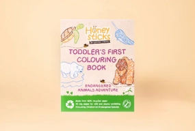 Honeysticks Colouring Book - Toddler's First Colouring Book - Endangered Animals Adventure