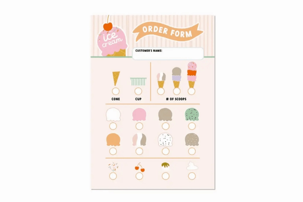 Ice Cream Shop Notepad