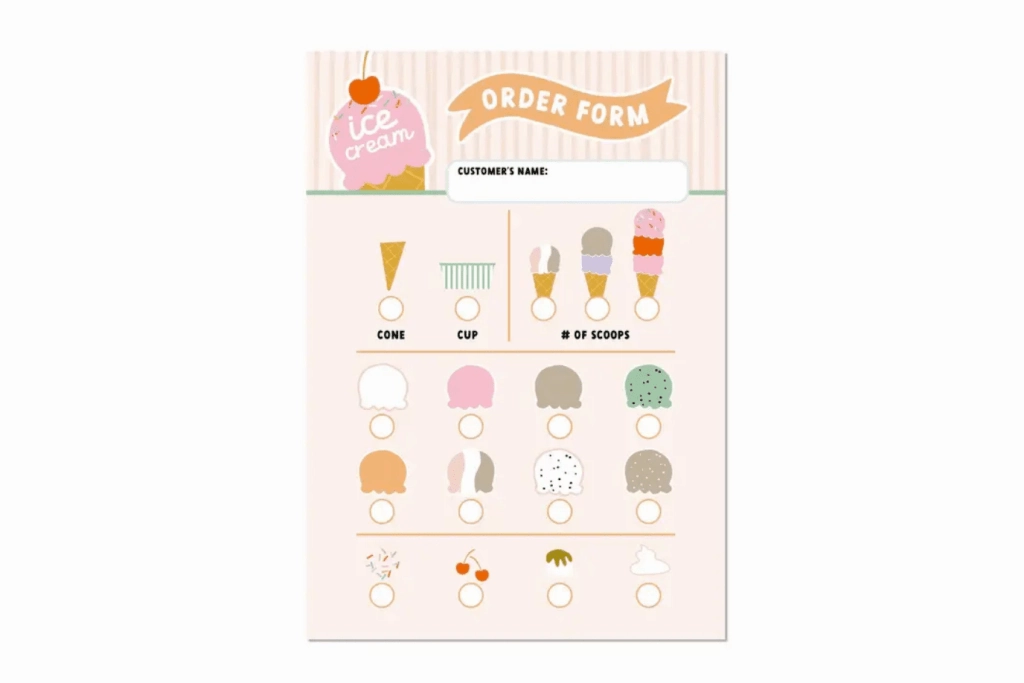 Ice Cream Shop Notepad