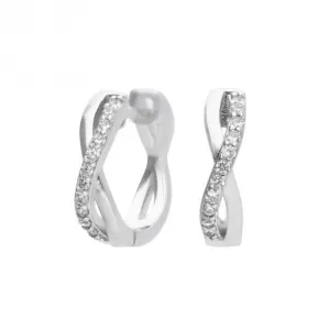 Infinity Pave Hoops Earrings E6065 Diamonfire Jewellery