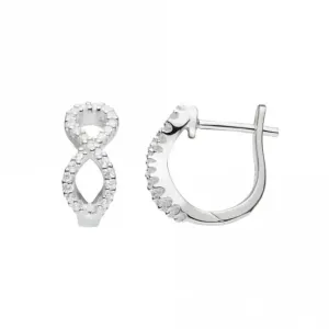 Infinity Zirconia Hoop Earrings 5511CZ Dew Jewellery