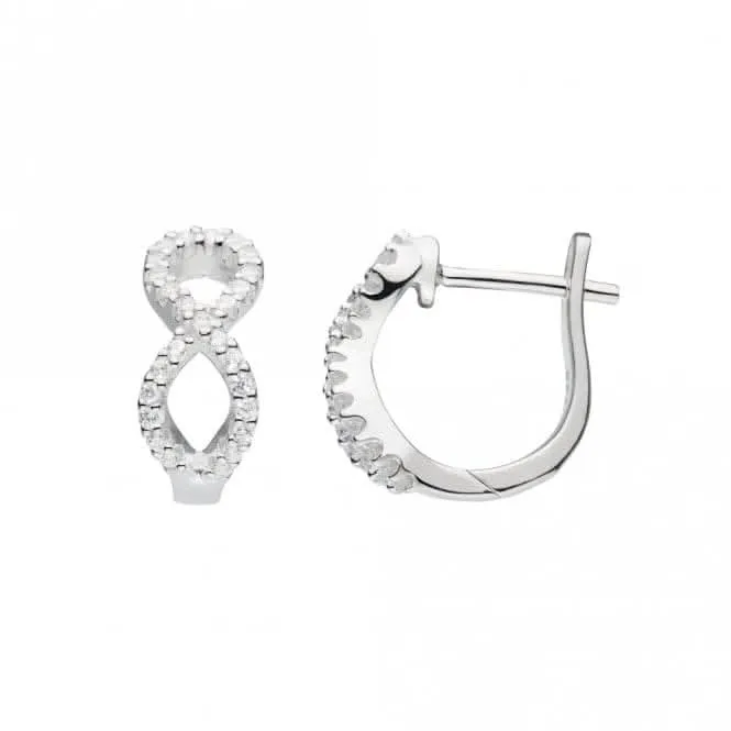 Infinity Zirconia Hoop Earrings 5511CZ Dew Jewellery