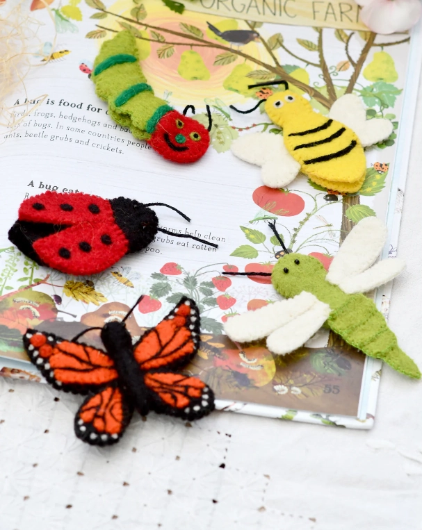 Insect and Bugs Finger Puppet Set of 5